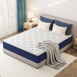 Restly 25cm Deep Pocket Spring Hybrid Mattress with Orthopedic Support for Back Pain, Medium Firm Feel & Premium Comfort, Hypoallergenic Fiber - King,
