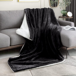 Formaran Sherpa Fleece Fur Thick Reversible Blanket Throw