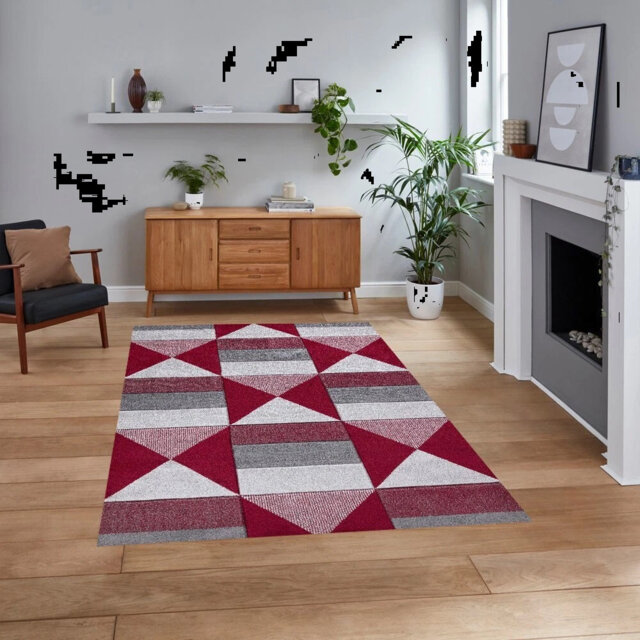 Modern Area Rug Geometric Style BLOCK Rugs For Living Room Bedroom Rug Soft Non Shedding Area Rug