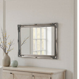 French Style Burdette Carved Wood Framed Accent Mirror