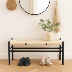 Wooden Scandi Danish Style Dining Bench - Natural