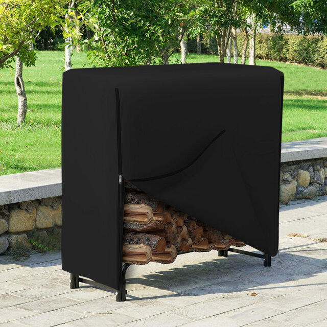 High Density Waterproof Outdoor Firewood Cover, All Weather Protection UV Resistant Wood Rack Cover