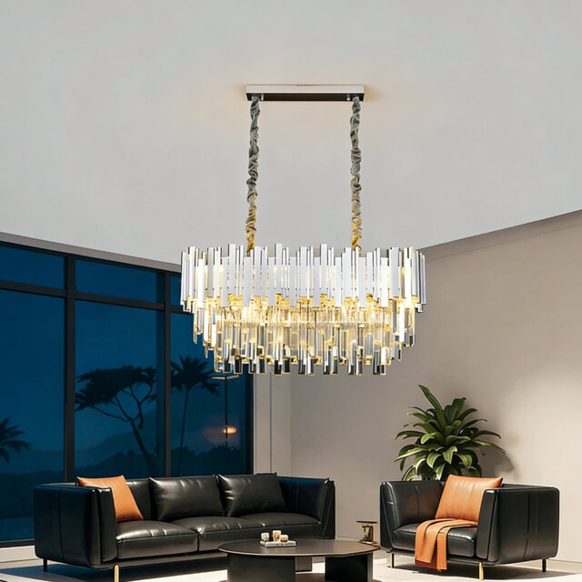 Modern Chandelier Crystal Light,K14 Crystal Raindrop Chandelier,for Dining Room, Kitchen, Living Room, Bedroom