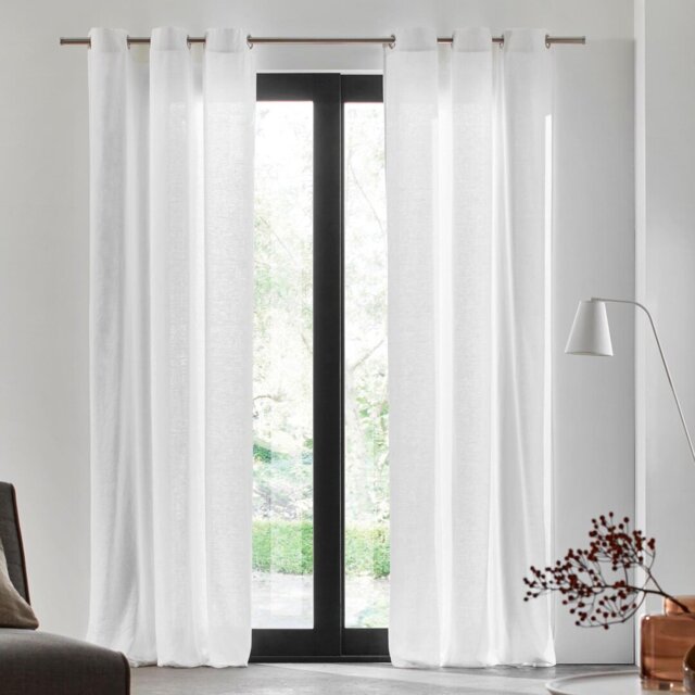 Carlina Eyelet Semi-Sheer Door Curtain