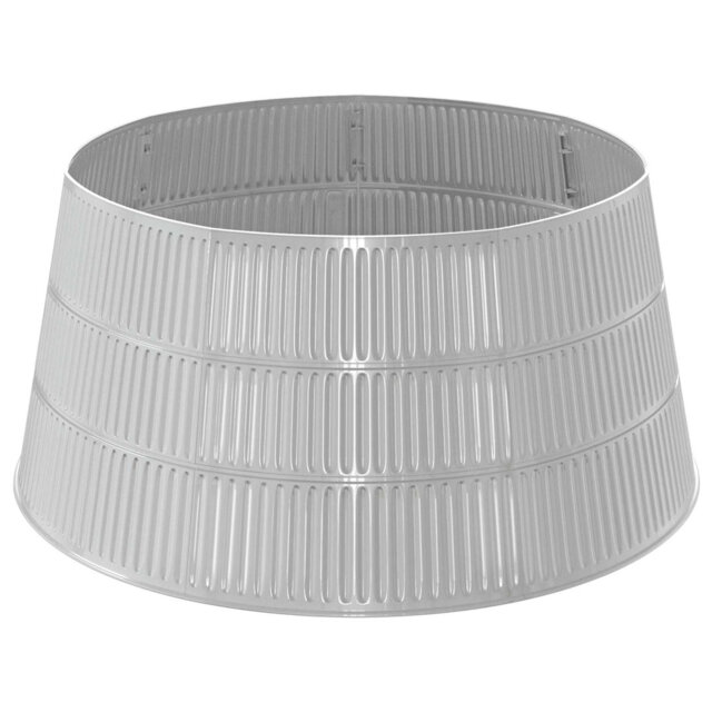 vidaXL Christmas Tree Skirt Cone-shaped Silver Plastic Christmas Tree Collar