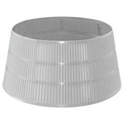 vidaXL Christmas Tree Skirt Cone-shaped Silver Plastic Christmas Tree Collar