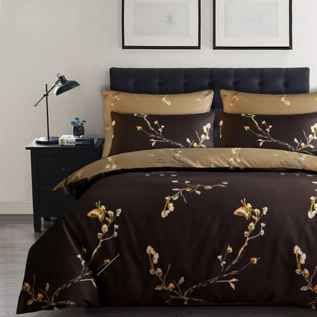 Premium Duvet Cover Set Double Brushed Microfiber Reversible With Zipper Closure & Corner Ties