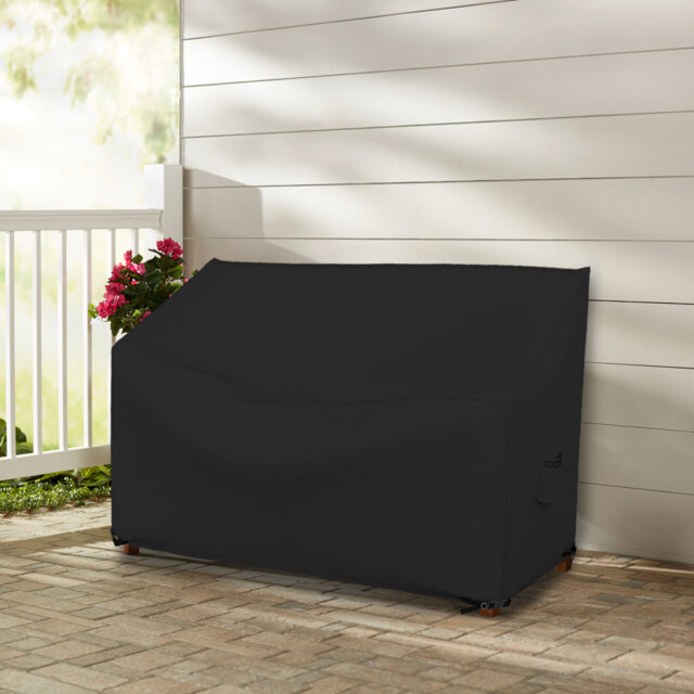 High Density Multipurpose Waterproof Outdoor Bench Cover, Patio Lounge 3-Seat Deep Bench Cover