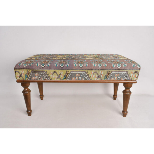 Cotton Upholstered Bench