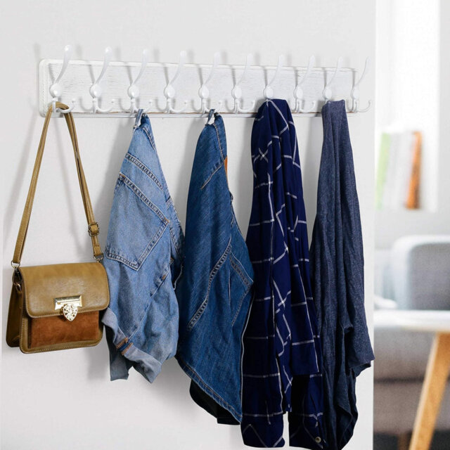 Saterfiel Wall 10 - Hook Wall Mounted Coat Rack