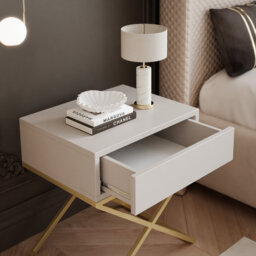 KSENO bedside table on a metal frame
