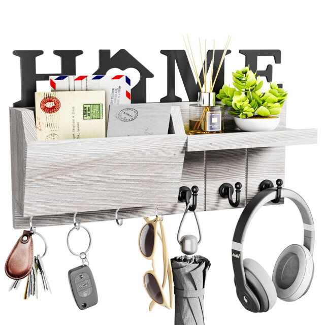 Manufactured Wood Wall Organizer