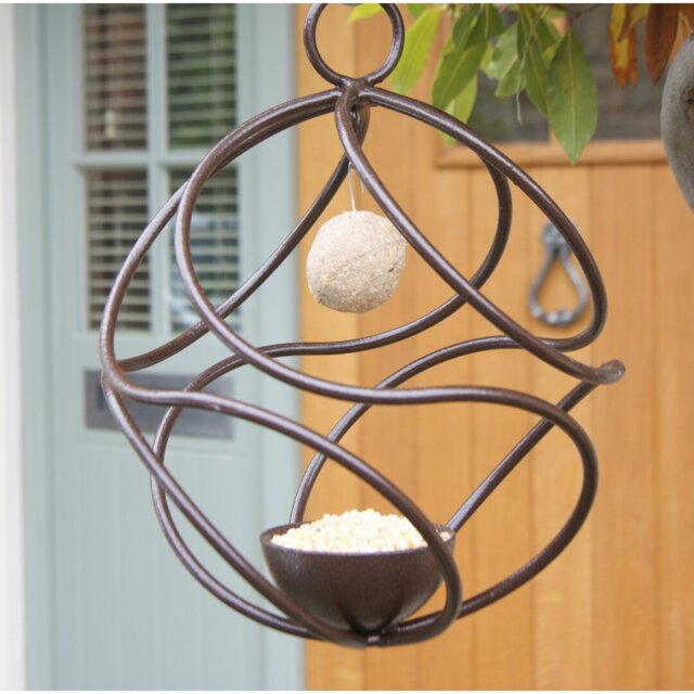 Healy Metal Hanging Decorative Bird Feeder