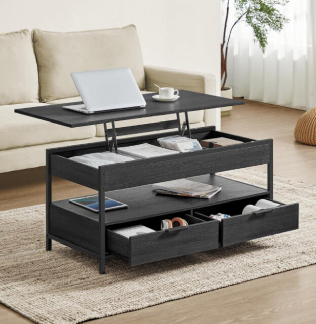 Afeez Lift Top Four Leg Coffee Table with Storage