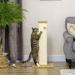 Cat Scratching Post 80cm Tall with Hanging Ball Toy Cat Scratcher