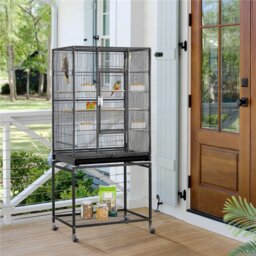 136cm Flat Top Floor Bird Cage with Wheels