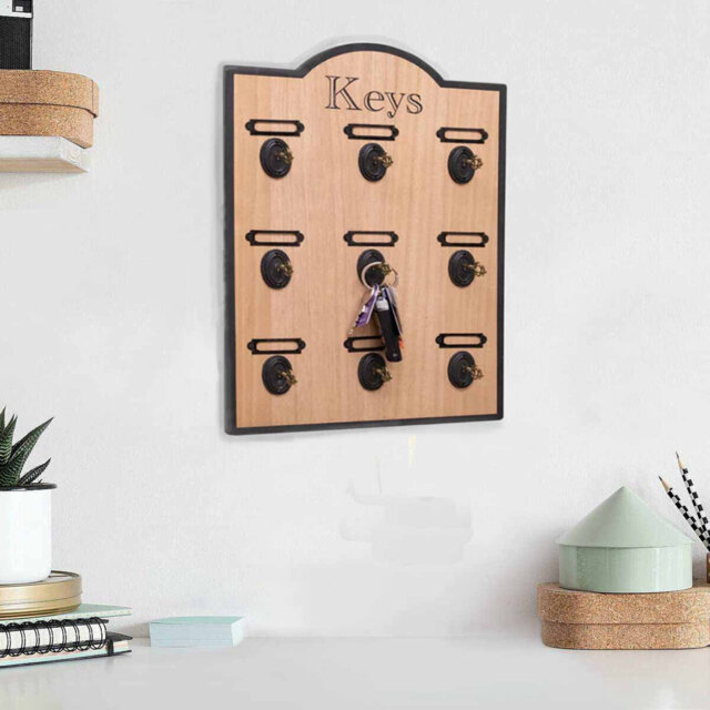 Wall Key Organizer With Key Hooks