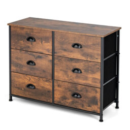 Adenn Steel 80cm W 6 - Drawer Chest of Drawers