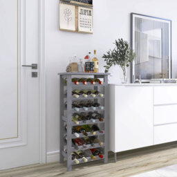 Coltan 28 Bottle Solid Wood Floor Wine Bottle Rack