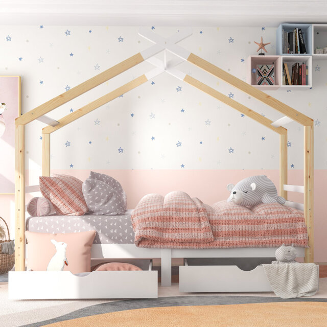 Cathlena UK Single - DE 90 X 190 Cm Solid Wood Storage Bed