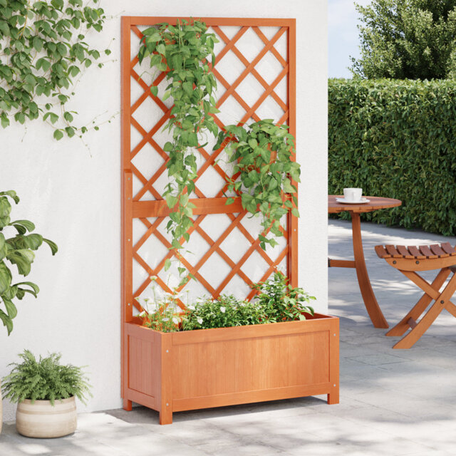 Brandermill Garden Trellis Planter 70x30x135 cm Solid Firwood