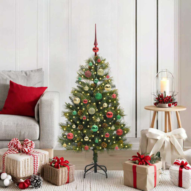 Artificial Hinged Christmas Tree with Cones