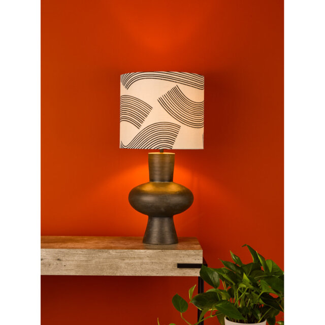 Miho Table Lamp Black/Bronze With Shade
