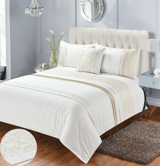 Lexie Cotton Blend Floral Duvet Cover Set with Pillowcases Included