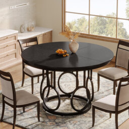 Round Metal Base Dining Table