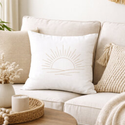 Indoor / Outdoor White Square Throw Pillow Cover