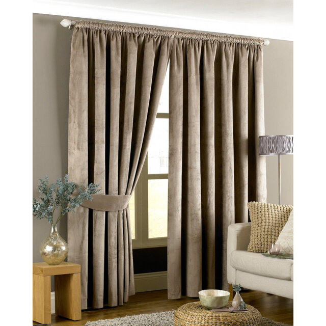Belmont Pencil Pleat Room Darkening Curtains (Set of 2)