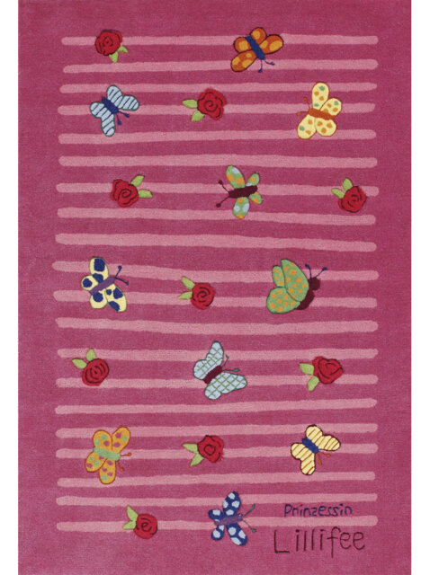 Princess Lillifee Hand-Woven Pink Area Rug