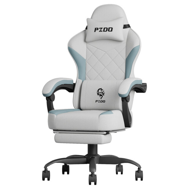 Gaming Chair, Gaming Chairs for Adults, Ergonomic Computer Chair with Headrest and Lumbar Support, Reclining Pc Gamer Chairs with Footrest, Technical