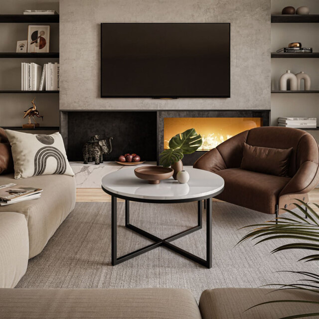 Elona Cross Legs Coffee Table