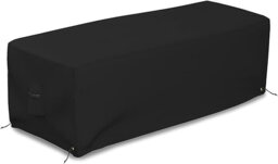 Outdoor Rectangular Fire Pit Cover, Rectangle Heavy Duty18 Oz Waterproof Uv & Weather Resistant, For Patio Lawn Garden Outside, Air Vents & Drawstring