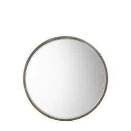 Thora Round Metal Framed Wall Mounted Accent Mirror