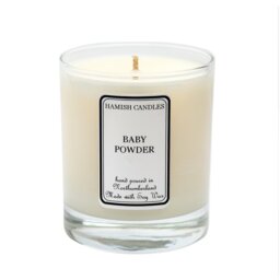 Baby Powder Scented Jar Candle with Glass Holder