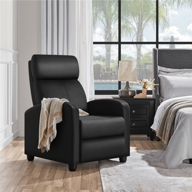 Manual Glider Recliner Armchair with 3 Relaxation Modes