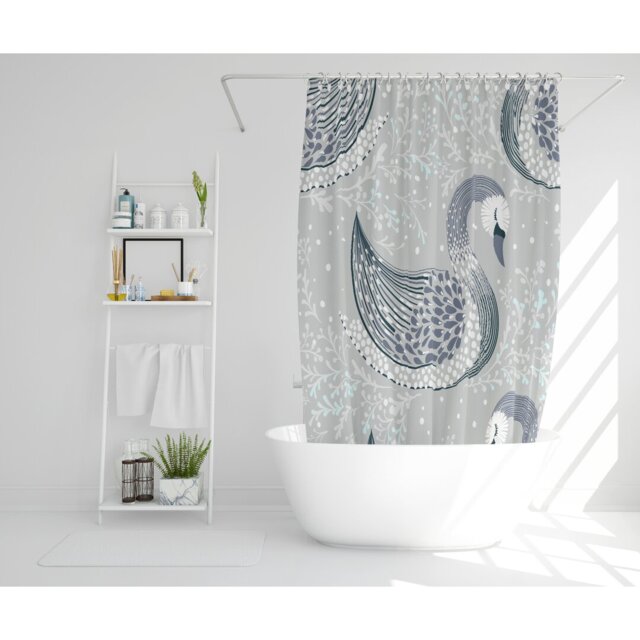 Silenus 2 Piece Polyester Shower Curtain Set