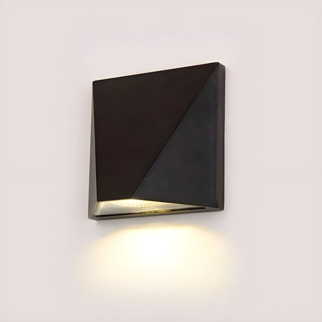 Chrishonna LED Flush Mounted Sconce-Modern Geometric Wall Sconce – Square LED Shadow Box Lamp by Mossodor, Elegant Indoor Lighting