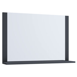 Elverda Wood Flat Wall Mirror with Shelves