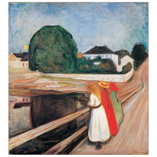 'The Girls On The Pier 1901' by Edvard Munch Art Print