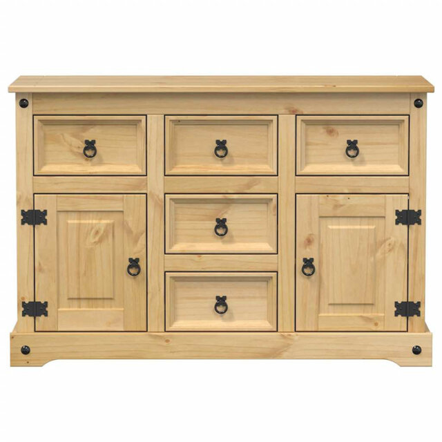 "Carsen vidaXL Sideboard ""Corona"" 112x40x75 cm Solid Wood Pine"