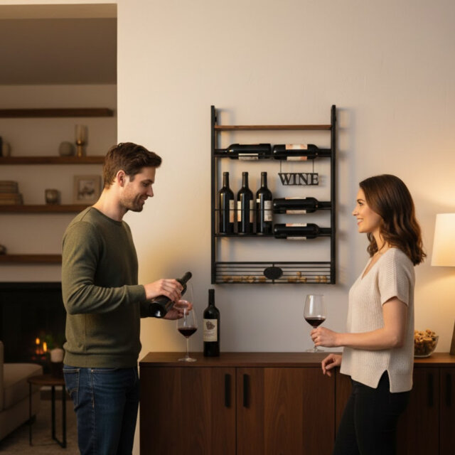 Metal Wall  Wine Rack