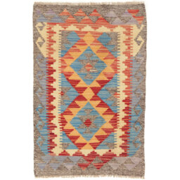 Handmade Kilim Wool Brown/Red Rug