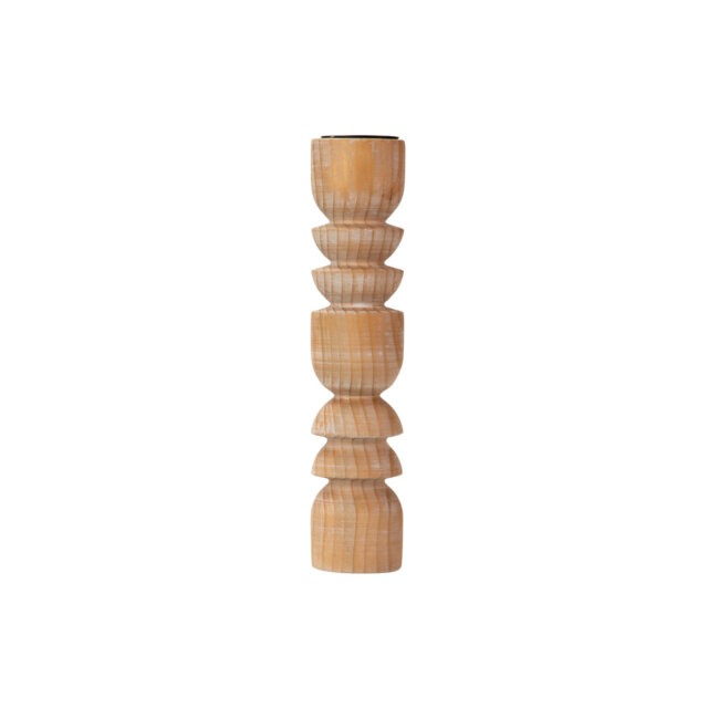 Wood Tabletop Candlestick