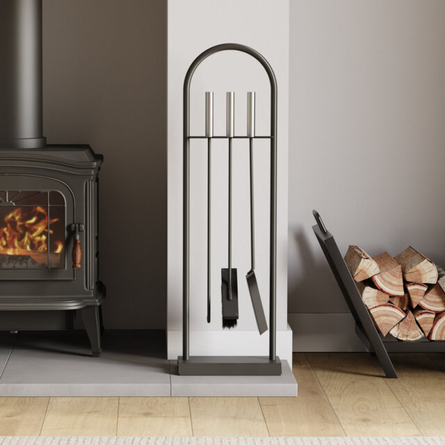 Vida Arc Steel Fireplace Tool Set