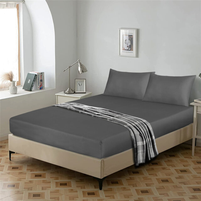 Janoshan Premium Egyptian Cotton Fitted Sheet, Deep Pocket Breathable Hotel Quality Bed Sheet