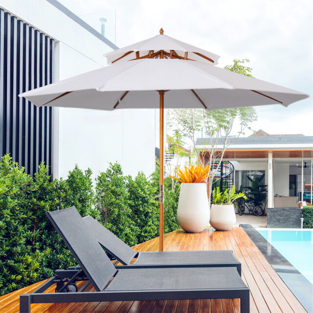 Breckynn 265cm Traditional Parasol with Crank Lift