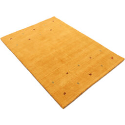 Handwoven Wool Gabbeh Uni Yellow Rug